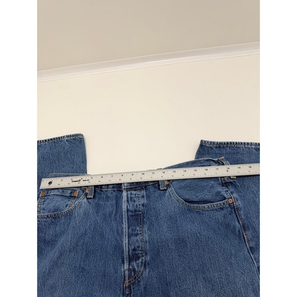 Levi's Jeans Men's 38 Blue 501 Premium Dark Wash Button Fly Straight Denim 38x34 - Picture 10 of 10